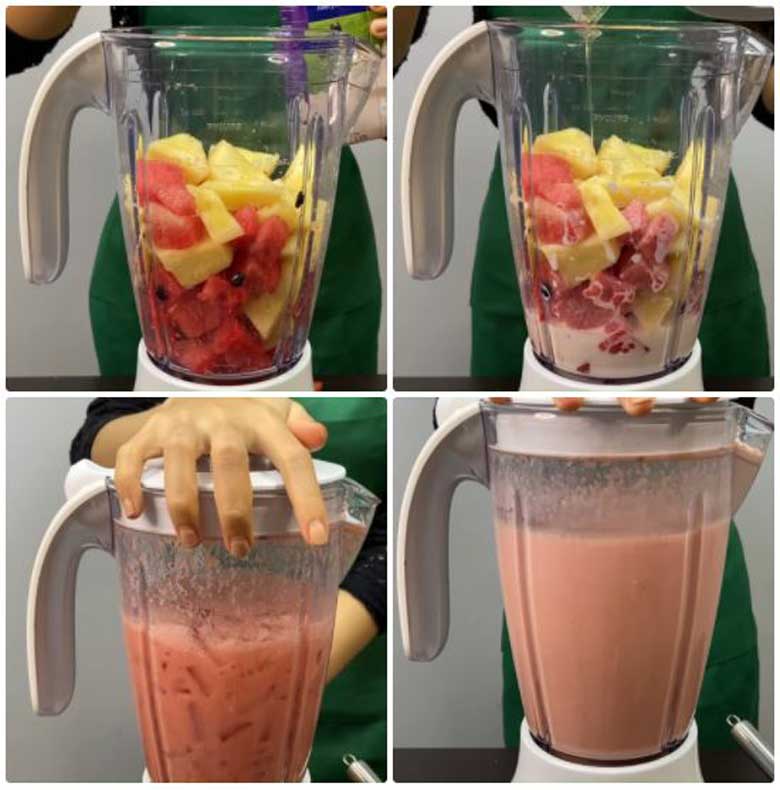 Sinh tố dứa dưa hấu cực chất khi xay sinh tố
