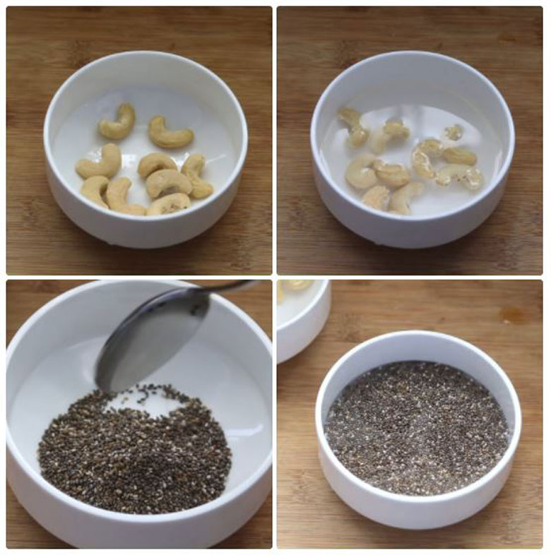 Cách làm sinh tố dứa với hạt chia món mới lạ sơ chế hạt điều và hạt chia