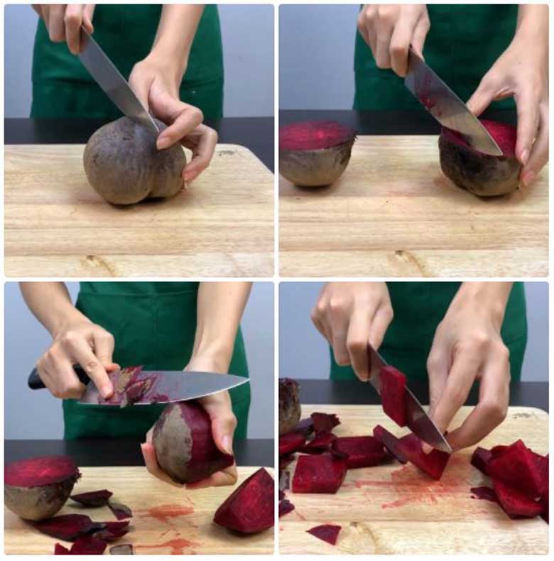 Cách làm sinh tố củ dền đỏ sơ chế củ dền đỏ