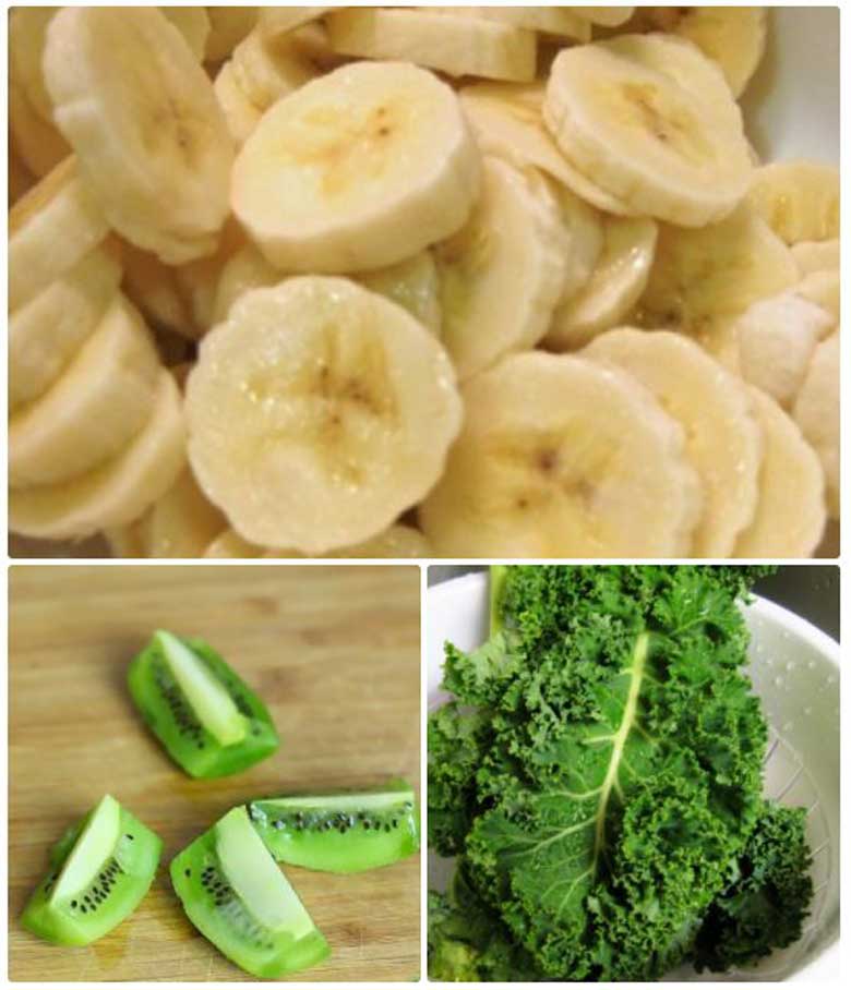 Cách làm sinh tố kiwi cho bé ăn dặm chuối rau cải xoăn bắt chế biến trước khi xay