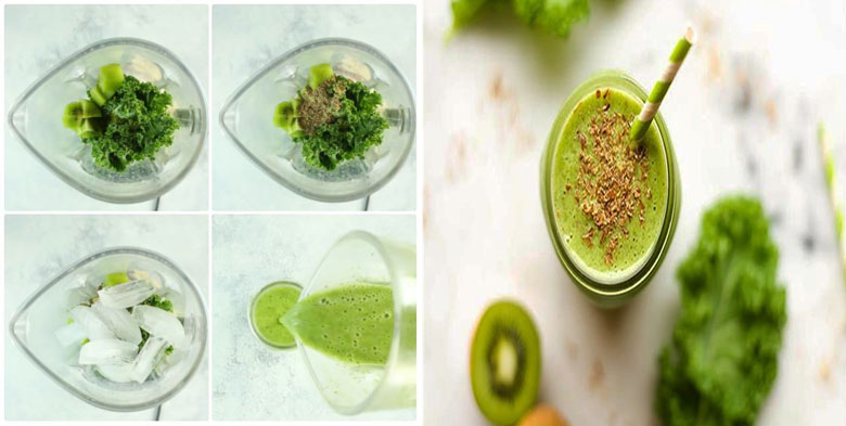 Cách làm sinh tố kiwi cho bé ăn dặm chuối rau cải xoăn khi cho vào xay