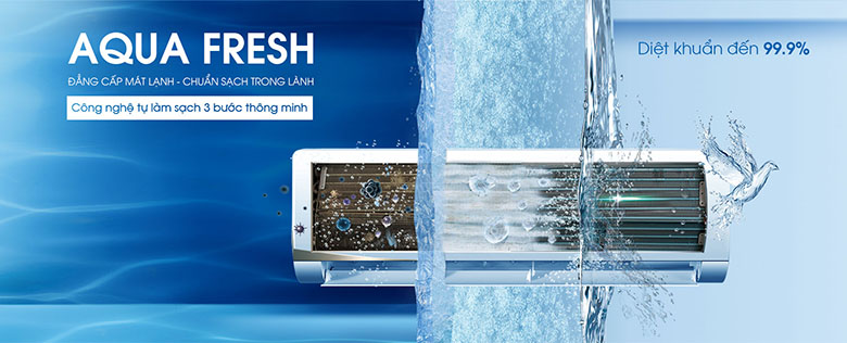 Công nghệ tự làm sạch - Điều hòa Aqua 1 chiều Inverter 12000 BTU AQA-KCRV13WNMA
