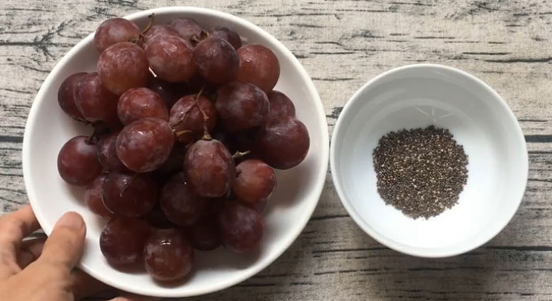 Cách làm nước ép nho hạt chia: Nguyên liệu