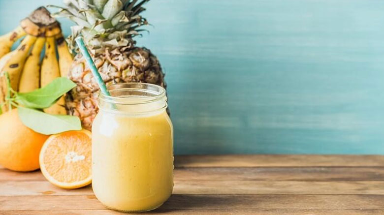 Cách làm nước ép chuối dứa: thành phẩm