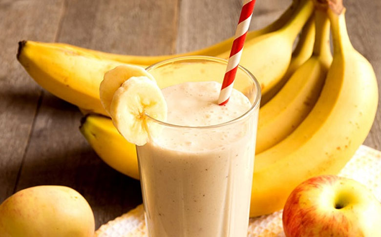 cách làm nước ép chuối táo: thành phẩm