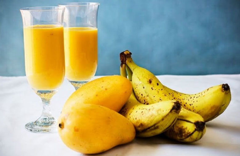 Cách làm nước ép chuối xoài: thành phẩm