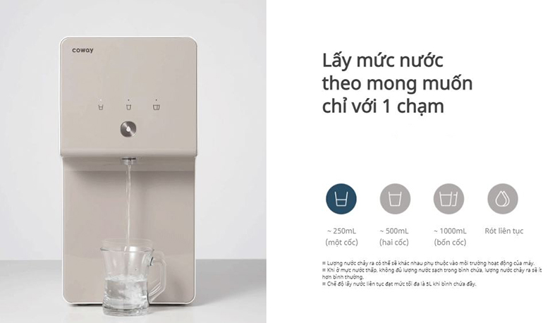 Máy lọc nước Coway P-6320R 4 lõi lấy nước theo 3 mức