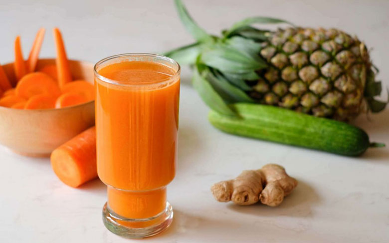 Cách làm nước ép dứa cà rốt