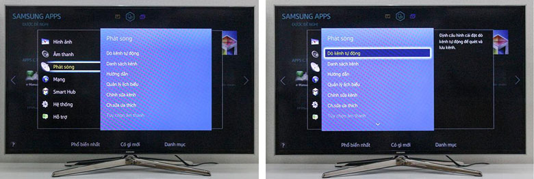 cách dò kênh tivi: bước 2