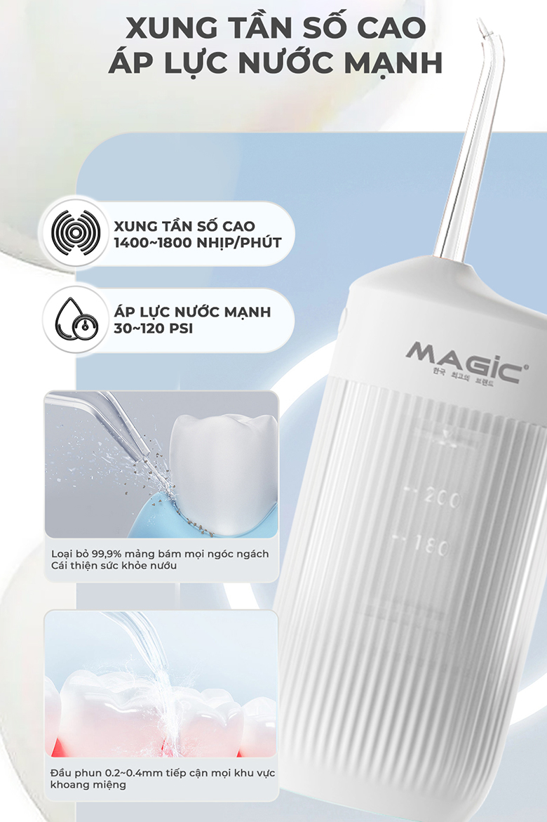 Máy tăm nước Magic B-02 xung nhịp mạnh mẽ