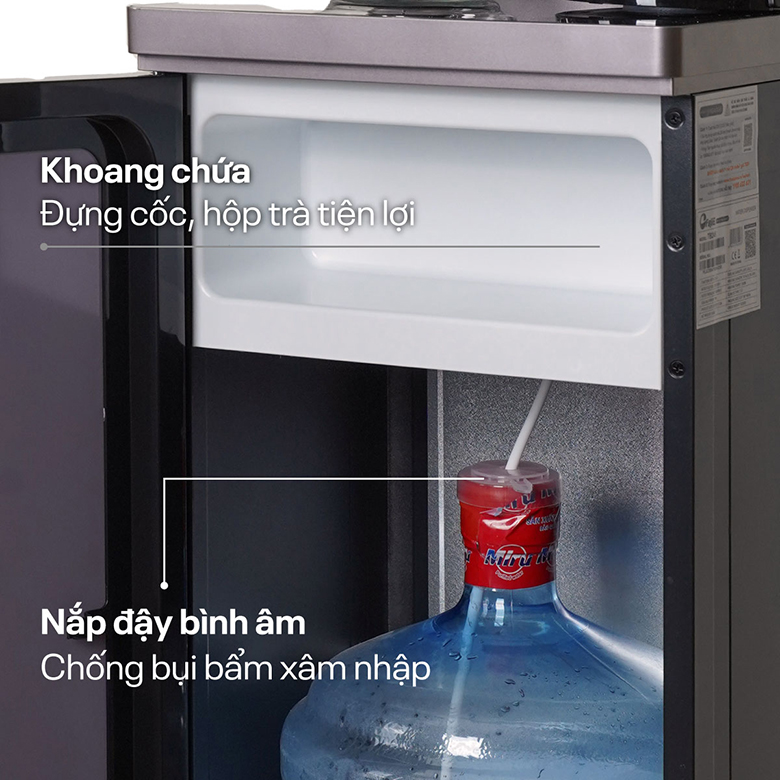 Cây nước nóng lạnh kết hợp bàn trà FujiE TB245 ngăn chứa đồ