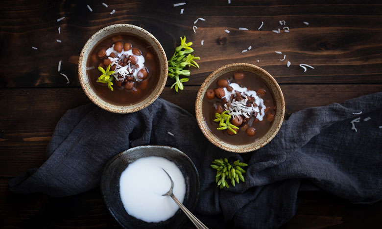 Cách nấu chè đậu đỏ hạt sen: thành phẩm