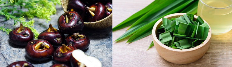 Cách nấu chè củ năng lá dứa: Nguyên liệu