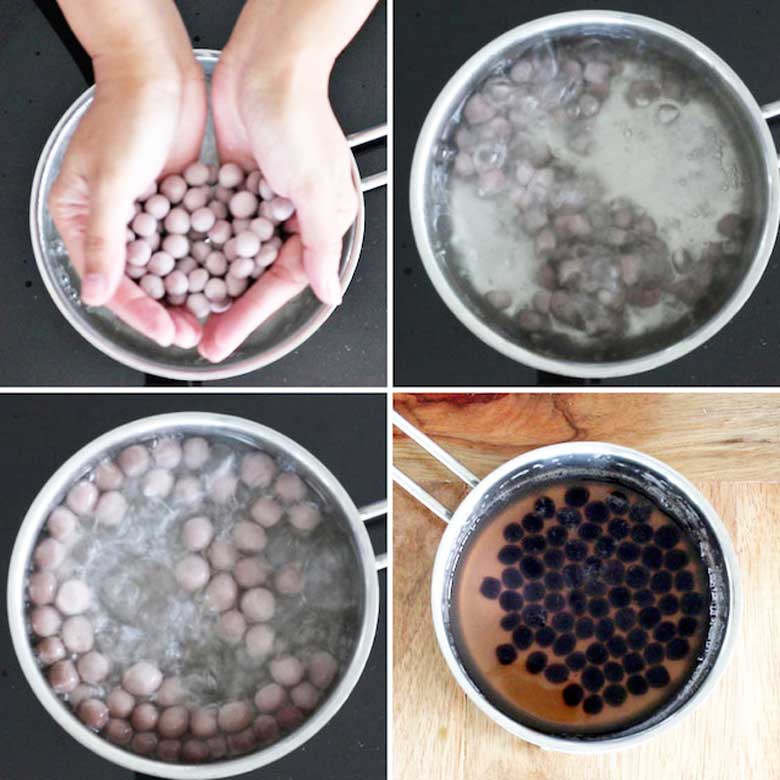 Làm topping trà sữa trân châu đen thơm ngon đảm bảo ăn là nghiện