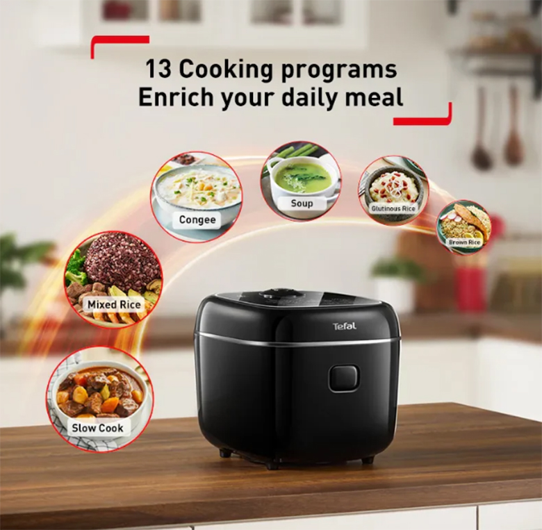 Thiết kế tinh tế - Nồi cơm điện tử Tefal Delirice Max 1.8 lít RK7778Y0