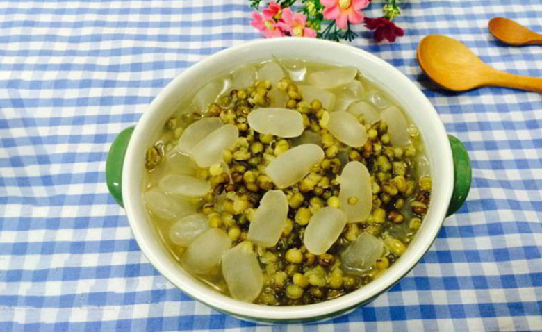 Cách nấu chè hạt đác đậu xanh: thành phẩm