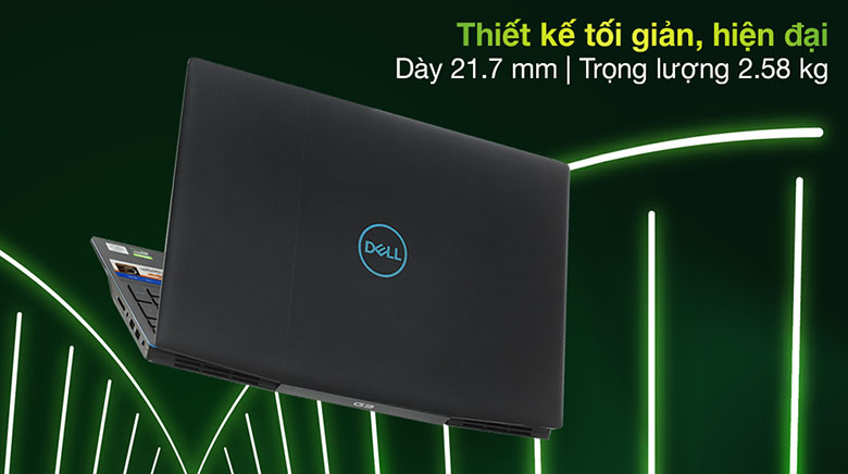 Thiết kế-Laptop Dell Gaming G3 15 3500 70253721 (Core i5-10300H/8GB RAM/256GB SSD+1TB HDD/15.6"FHD/GTX1650 4GB/Win10/Đen)