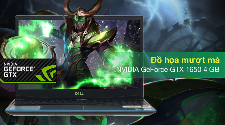 GPU đồ họa-Laptop Dell Gaming G3 15 3500 70253721 (Core i5-10300H/8GB RAM/256GB SSD+1TB HDD/15.6"FHD/GTX1650 4GB/Win10/Đen)