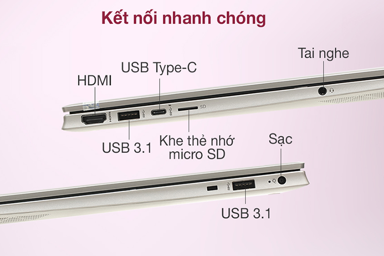 cổng kết nối-Laptop HP Pavilion 15-eg0505TU 46M02PA (Core i5-1135G7/8GB RAM/512GB SSD/15.6"FHD/Win10/Vàng)