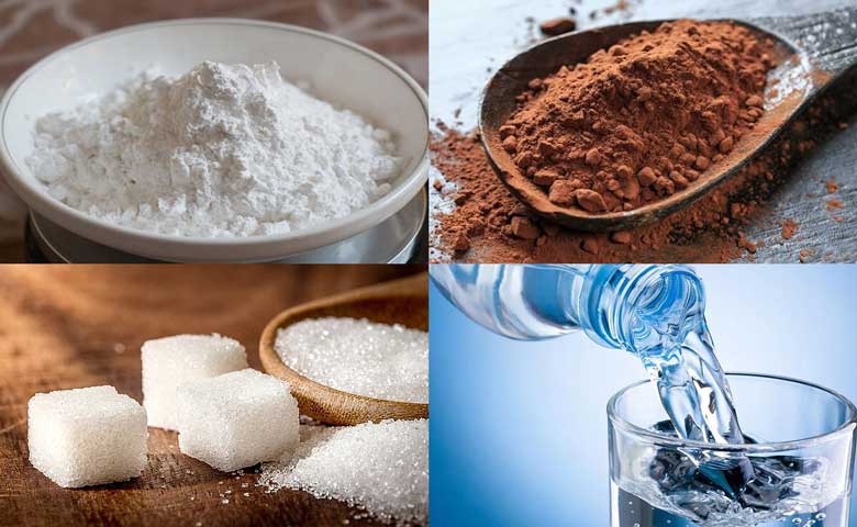 Cách làm thạch socola trà sữa bằng bột năng cần chuẩn bị những nguyên liệu sau