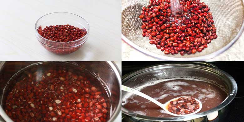 Trà sữa matcha đậu đỏ thực hiện nấu chè đậu đỏ