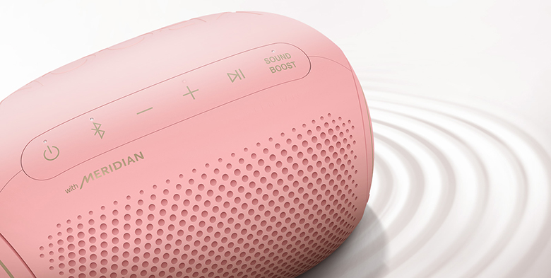 Loa Bluetooth LG Xboom Go PL2P Pink (Bubble Gum) khuếch đại âm thanh sound boost