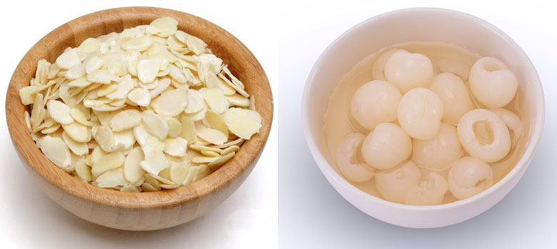 Cách làm chè khúc bạch: Làm long nhãn, hạnh nhân