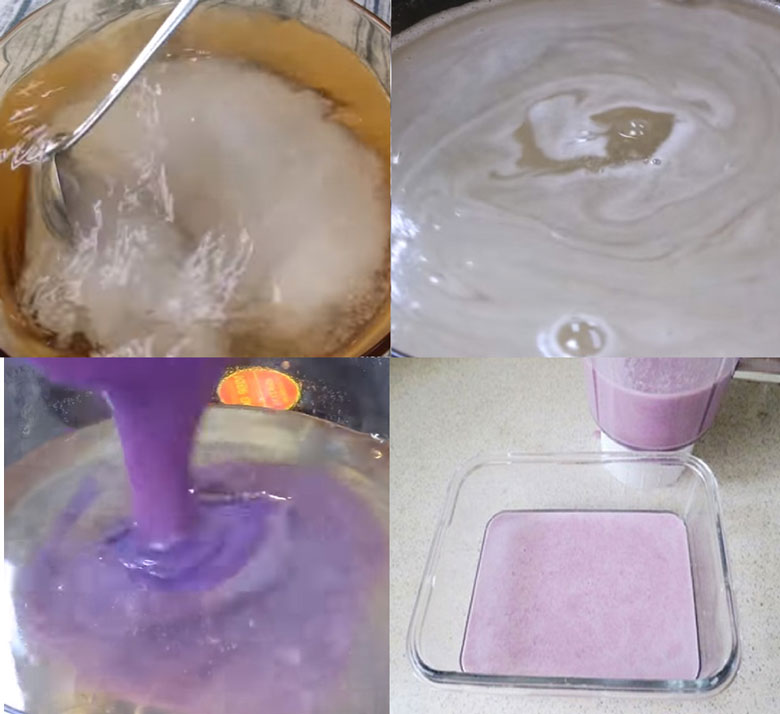 Cách làm thạch khoai lang trà sữa bằng bột rau câu nấu thạch khoai lang