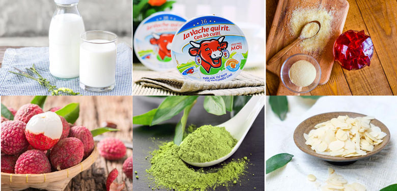 Cách làm chè khúc bạch phô mai: Nguyên liệu