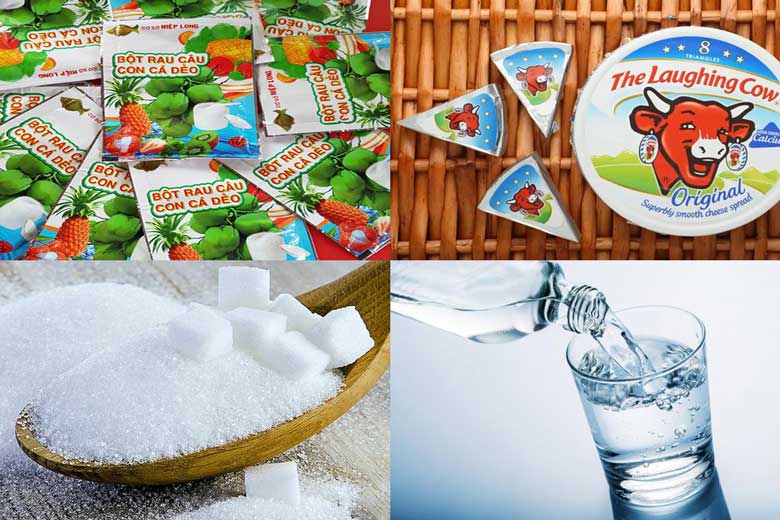 Cách làm thạch bi trà sữa gồm nguyên liệu sau