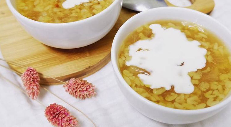 cách nấu chè hoa cau: thành phẩm