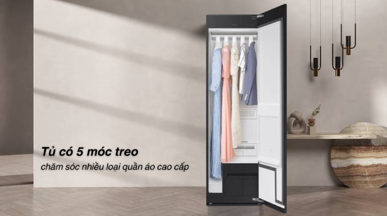 Samsung Bespoke AirDresser 5 móc DF24CB9900CRSV - Khối lượng và chương trình chăm sóc đa dạng