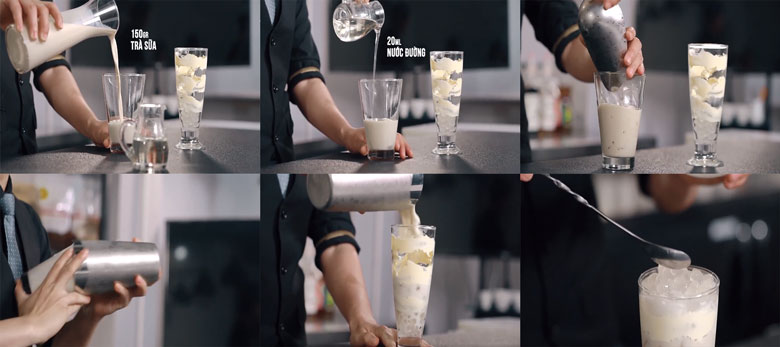 Cách làm cake cream lấy một ly khác để pha trà sữa theo đúng tỷ kệ