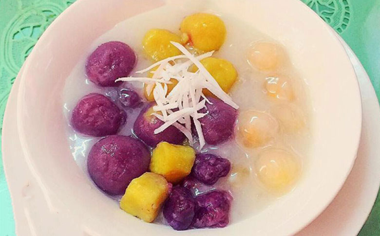 Cách làm chè khoai dẻo: thành phẩm