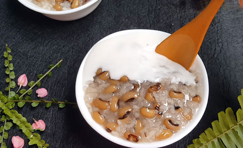 Cách nấu chè đậu trắng cốt dừa: thành phẩm