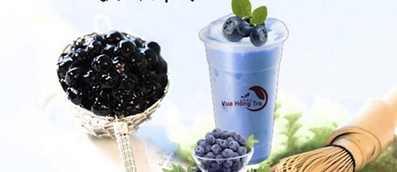 Thưởng thức món trà sữa việt quất