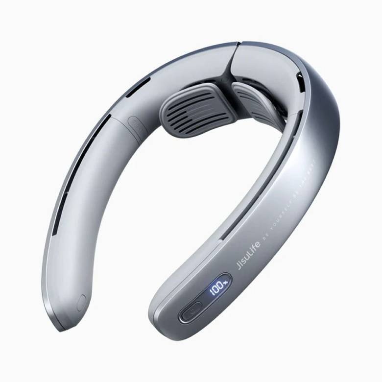 Quạt đeo cổ cao cấp Jisulife Pro1 18W 5000mAh Xám J3573 - Thiết kế không cánh an toàn