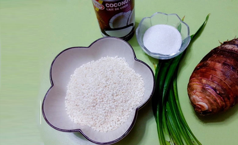 Cách nấu chè khoai môn lá dứa: Nguyên liệu