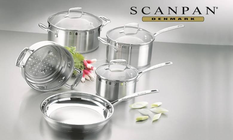 Bộ 5 nồi chảo inox Scanpan Impact - 71080000 -Thiết kế sang trọng