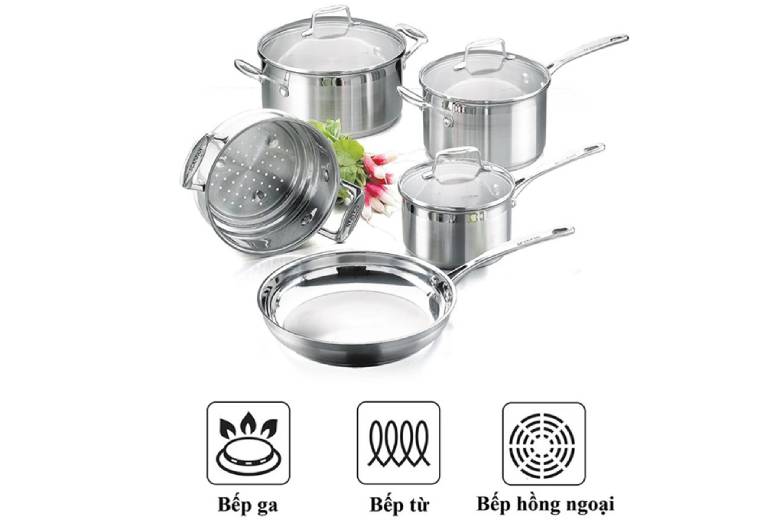 Bộ 5 nồi chảo inox Scanpan Impact - 71080000 - Đa năng với mọi loại bếp