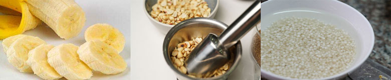 Cách nấu chè chuối bột báng: Sơ chế nguyên liệu
