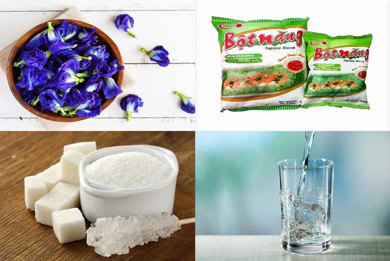 Sữa tươi trân châu hoa đậu biếc cần những nguyên liệu sau