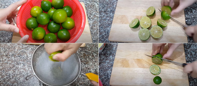 Cách làm trà chanh hoa đậu biếc bạn cần sơ chế chanh