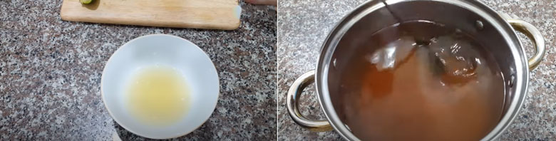 Cách làm trà chanh hoa đậu biếc tiếp đến pha trà chanh