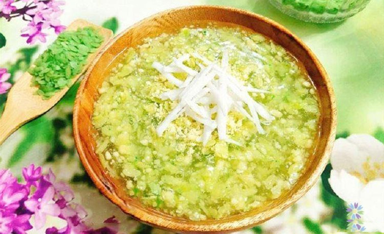 Cách nấu chè cốm đậu xanh: thành phẩm