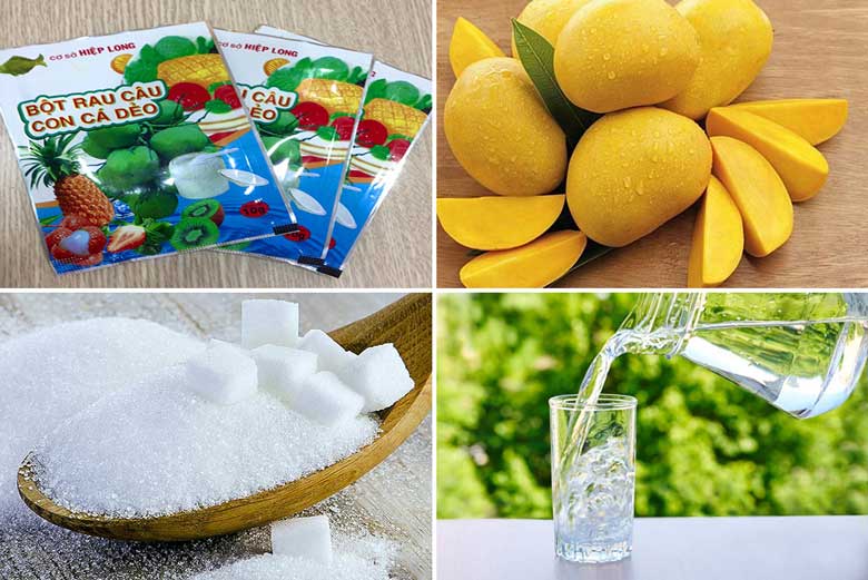 Cách làm trà sữa xoài tươi cần chuẩn bị nguyên liệu làm thạch xoài