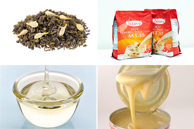 Cách pha trà sữa lài cần nguyên liệu sau