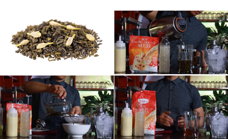 Trà lài làm trà sữa cần ủ trà nhài