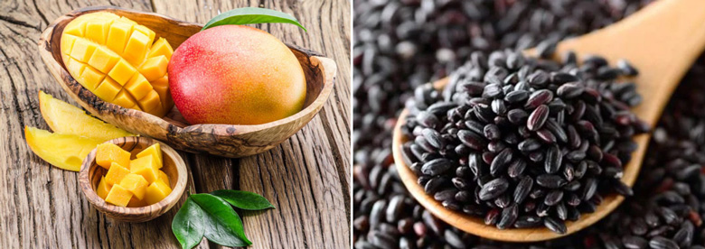 Cách làm chè xoài nếp cẩm: Nguyên liệu