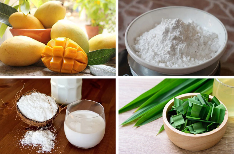 Cách làm chè xoài trân châu: Nguyên liệu